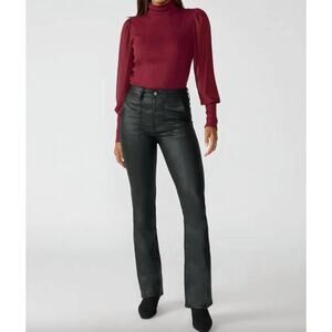 SANCTUARY Jeans Size 24 NEW Black Birdy Semi High Rise Flare Denim